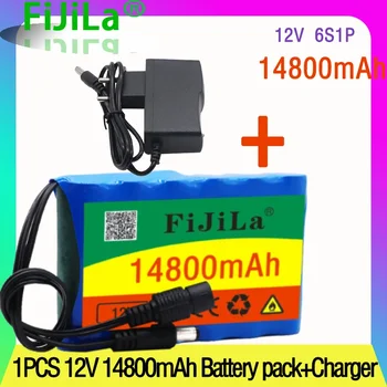 100% prvotne 12V baterijo 14.8 Ah 18650 Polnilna Litij-Ionske baterije zmogljivost DC 12,6 V 14800mAh CCTV Kamera Zaslon