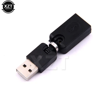 1Pc Visoke Kakovosti USB Moški-Ženski adapter Vrtenja Usb Moški Podaljšek USB 2.0, 360-stopinjski Za Računalnik razširitev