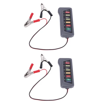 2X 12V Akumulator & Alternator Tester - Test Stanje Baterije & Alternator Polnjenje (LED Indikacija)