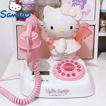Anime Sanrio Kawaii Starinsko Strip Mobilne In Stacionarne Telefonije Hello Kitty Roza Ustvarjalno, Srčkan Retro Brez Darilo Za Rojstni Dan Igrače