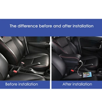 Avto Armrest Polje Shranjevanje Dodatki Notranjost Z USB Za Hyundai SOLARIS Armrest 2010-2016