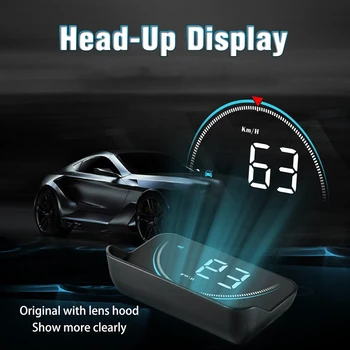 Avto merilnik Hitrosti Projektor Vetrobransko steklo Auto Elektronski Alarm prekoračitev hitrosti Opozorilni Sistem HUD OBD2 Head Up Display