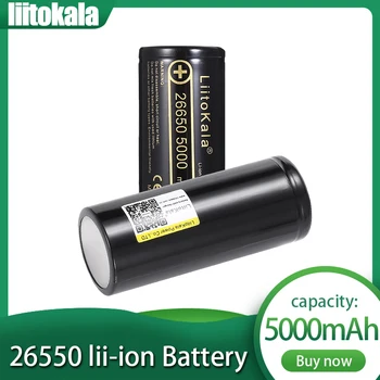 liitokala lii-50A 26650 litijeva baterija 5000mAh velike zmogljivosti akumulatorsko baterijo 3,7 V/4,2 V moč tip močno svetlobo svetilka