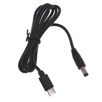 Moški Tip-C, da DC5521 Polnjenje Kabel Kabel USB C do 5.5x2.1mm Moške Moči Žice Line