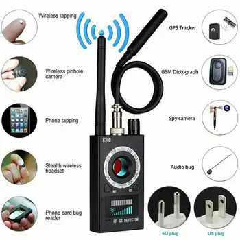 Novo K18 Večfunkcijsko Detektor Mini Audio Spy Kamero GSM Finder Signala GPS Objektiv RF Lokator Tracker Odkrivanje Brezžične Kamere