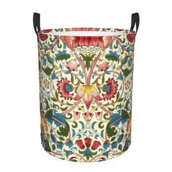 William Morris Perilo Košara Zložljivi Cvetlični Tekstilni Vzorec Oblačila Ovira za Vrtec Otroci Igrače za Shranjevanje Bin