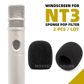 Za RODE NT3 NT 3 Mikrofon vetrobransko steklo Vetrobransko steklo Goba Windproof Pene Kondenzatorski Mikrofon Zajema Veter Ščit Proti Pop Filter Zaslon