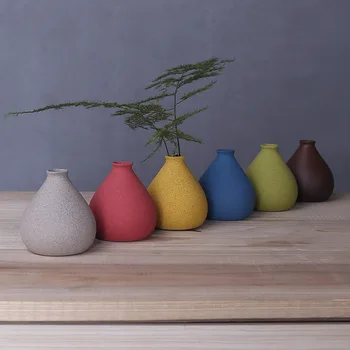 2023 Nove Keramične Vaze Retro Družino Barvo Peska Glaze Obrti Dekoracijo Moda Barva Ustvarjalne Suho In Mokro Vstavi Vaza Darilo
