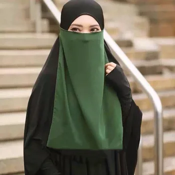 2023Modesty sprednji Pokrov Šal Ženske Muslimanskih Islamske Glavo Headwrap Arabski Molitev Ramadana Niqab Eno Plast Amira Skp 50*45 cm