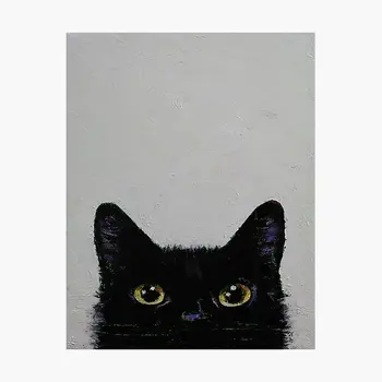 Black Cat Plakat Sitcker za Cute Anime Dnevna Soba Soba Ozadju Stenske Dekoracije Otrok, Nalepke, Laptop Umetnosti, Tiskanje, shranjevanje Prtljage