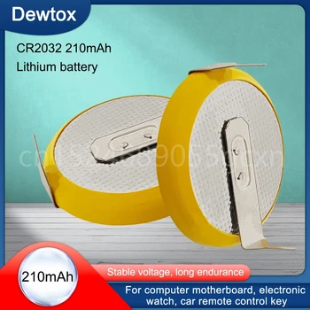 Dewtox CR2032 3V Litijeva Baterija V Skladu Horizontalno Spajkanje Pin Baterija za Elektronsko Daljinski upravljalnik Igrača Baterije
