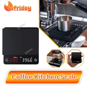 Drobne Espresso Kave Kuhinja Lestvica Mini Smart Časovnik USB 2 kg/0.1 g g/oz/ml Visoko Natančnost Cikličnih Elektronski Digitalni Težo Obsega