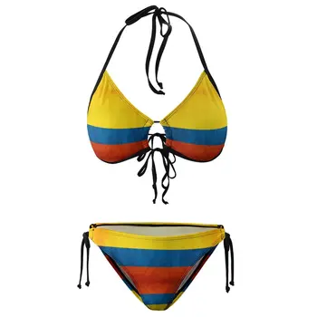 Kolumbija Kolumbijski Zastava Nacionalna Zastava Colombia_43913808 Bikini Kopalke Seksi Bikini Smešno Novost Plažo Visoko G