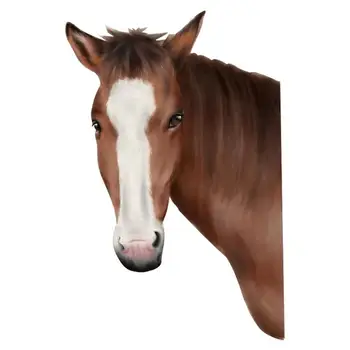 Konjsko Glavo Okno Nalepke 3D Kmetije Konj Srčkan Živali Temo Windows Oklepa Nalepke Umetno Okno za Prikaz Nalepke Realne Smešno Nalepka