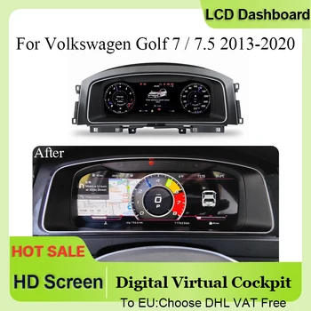 Linux nadzorna plošča Plošča Za Volkswagen Golf 7 / Golf 7.5 MK7 2013-2020 LCD Monitor Avto Instrument Grozd Merilniki merilnik Hitrosti