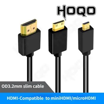 OD 3.2 mm Super Mehka HDMI je združljiv moški Tanek Kabel za Camar Tablet 1080p HD Luč-teža Prenosni 30 CM 1M