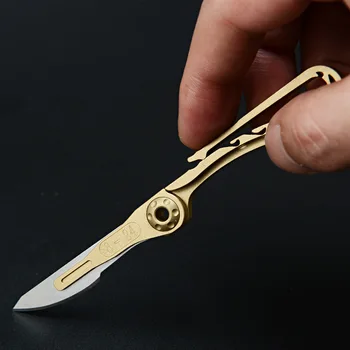 Ogljikovo Jeklo Žep Folding Nož Rezilo Mini Sharp Art Nož Prenosni Keychain Nož
