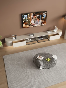 Sodobno Minimalistično Kamnito Ploščo mizico za TV Omarico Kombinacija Doma