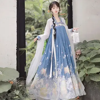 Tradicionalna Kitajska Hanfu Obleka Komplet Prsi, Dolžina Ca Krilo Kitajski Stil Pomlad Poletje Dnevno ženska Oblačila Cosplay Dekleta