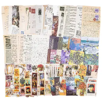 Vintage Album Dobave Paket (200 Kosov) za Art Journaling Junk List Načrtovalci DIY Papir, Nalepke (C)