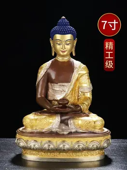 Visoko kakovostni kip bude Talisman Družine varstvo Jugovzhodna Azija Budizem Gilding silvering baker Amitabha bude, kip