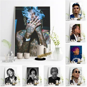Wiz Khalifa Tiskanje Plakata Rapper Pevka Hip Hop Glasbe Star Slikarsko Platno Umetnosti Stenske Slike Navijačev Ideja Za Darilo Dnevna Soba Dekor