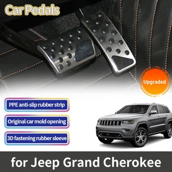 Za Jeep Grand Cherokee WK2 2011~2022 2017 Pribor iz Nerjavečega Jekla Avto Pedal za Plin, Zavoro Goriva Plin Non-slip Pedal Pokrov