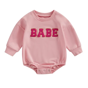 Za Malčke Baby Boy Dekle Oblačila Padec Long Sleeve Majica Romper Obleka, Fuzzy Babe Obleko Lepe Obleke
